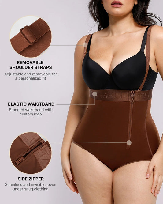 BOOT-YEAH™ SilkSculpt High-Waisted Brief - Brown
