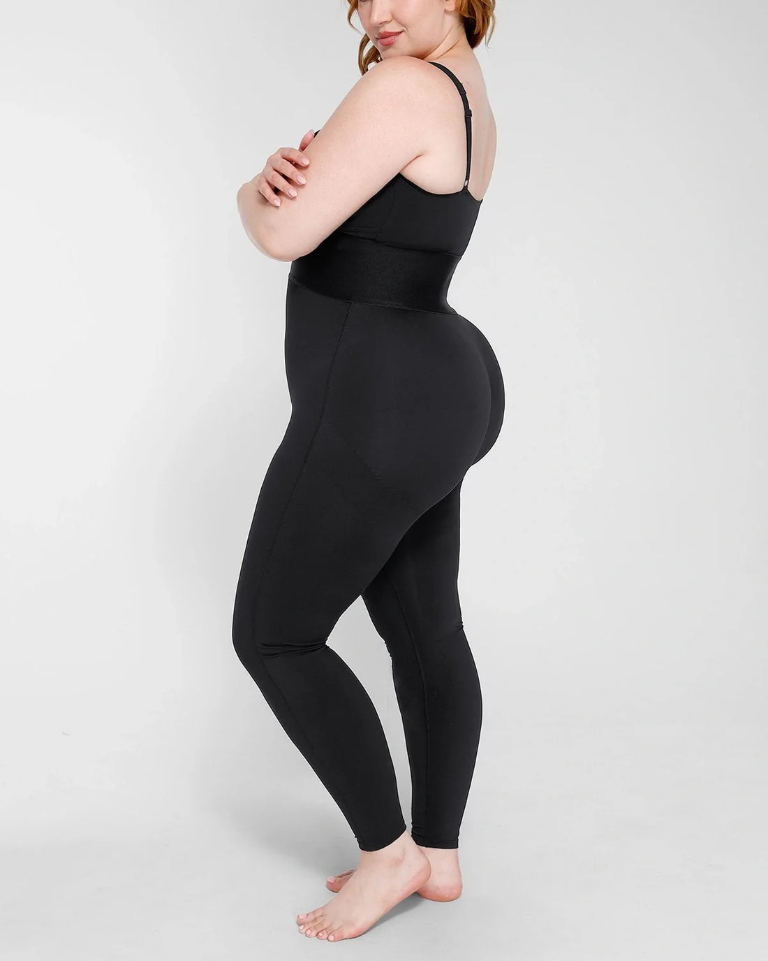 ElasticFuse Waistband Shaping Jumpsuit - Black
