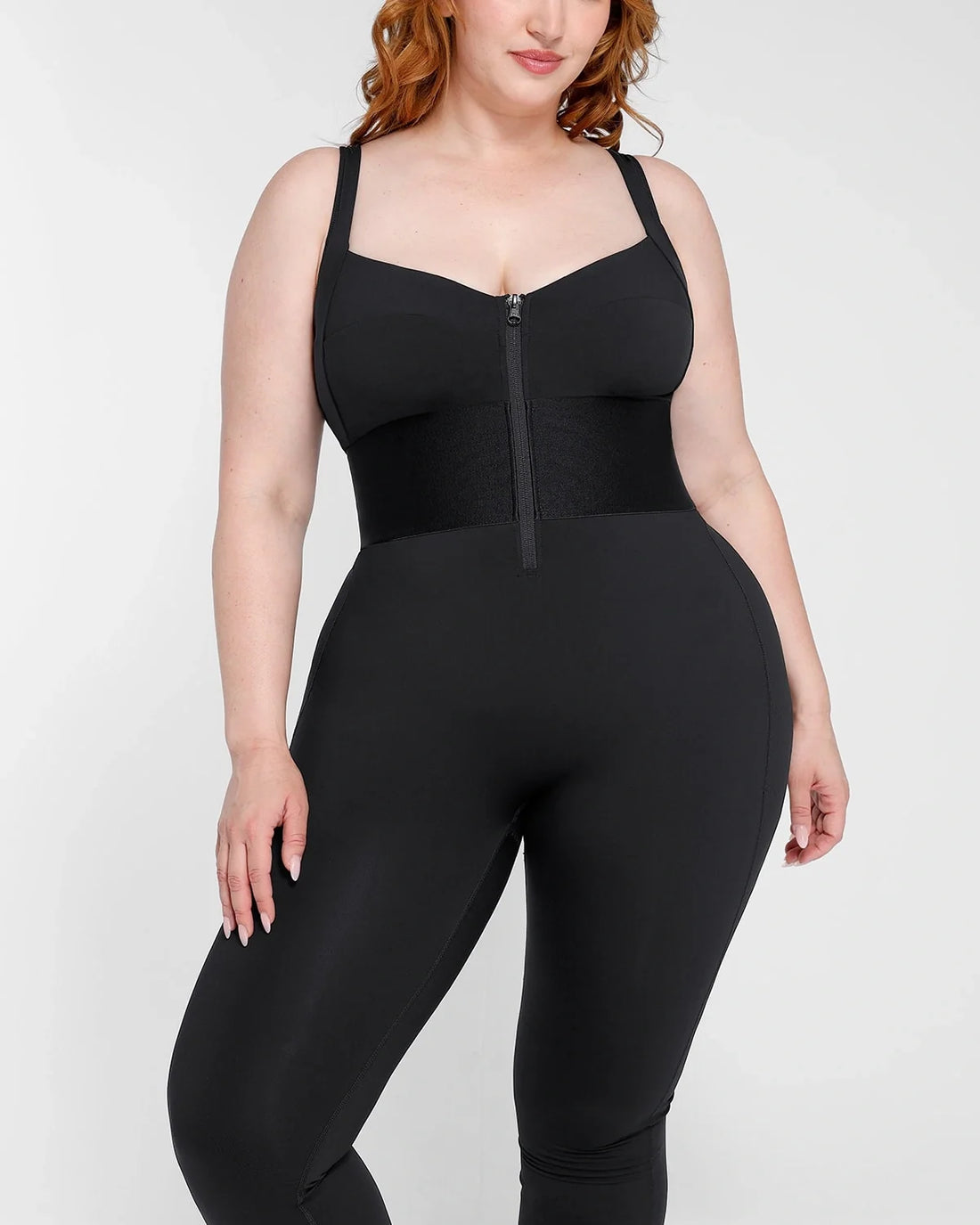 ElasticFuse Waistband Shaping Jumpsuit - Black