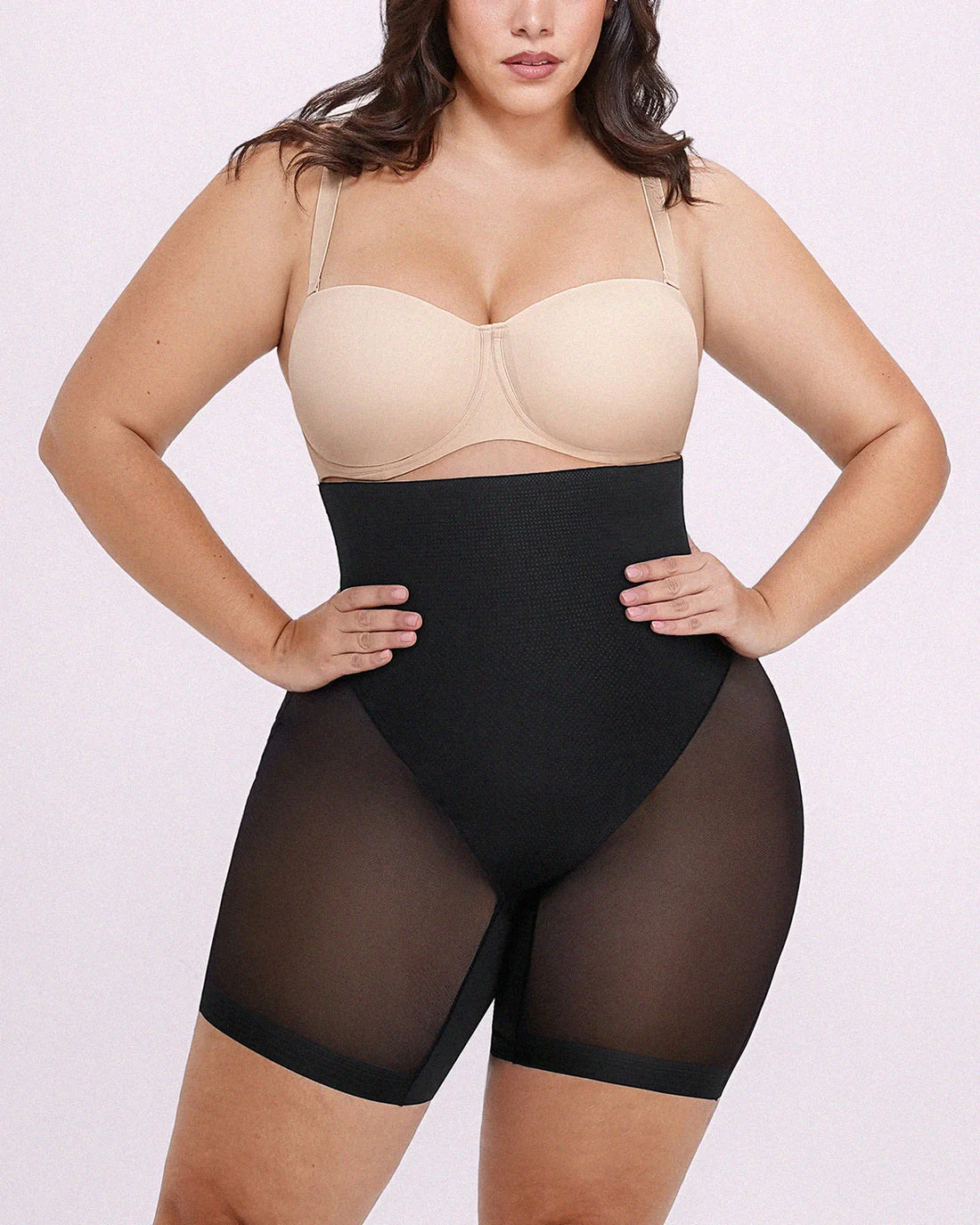MeshSmooth™ High-Waisted Mid Thigh Short - Black
