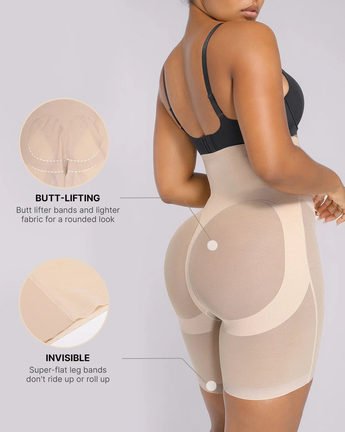 MeshSmooth™ High-Waisted Mid Thigh Short - Beige