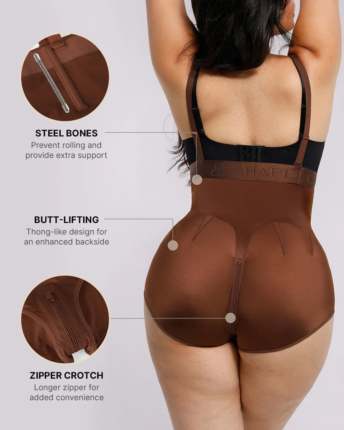 BOOT-YEAH™ SilkSculpt High-Waisted Brief - Brown