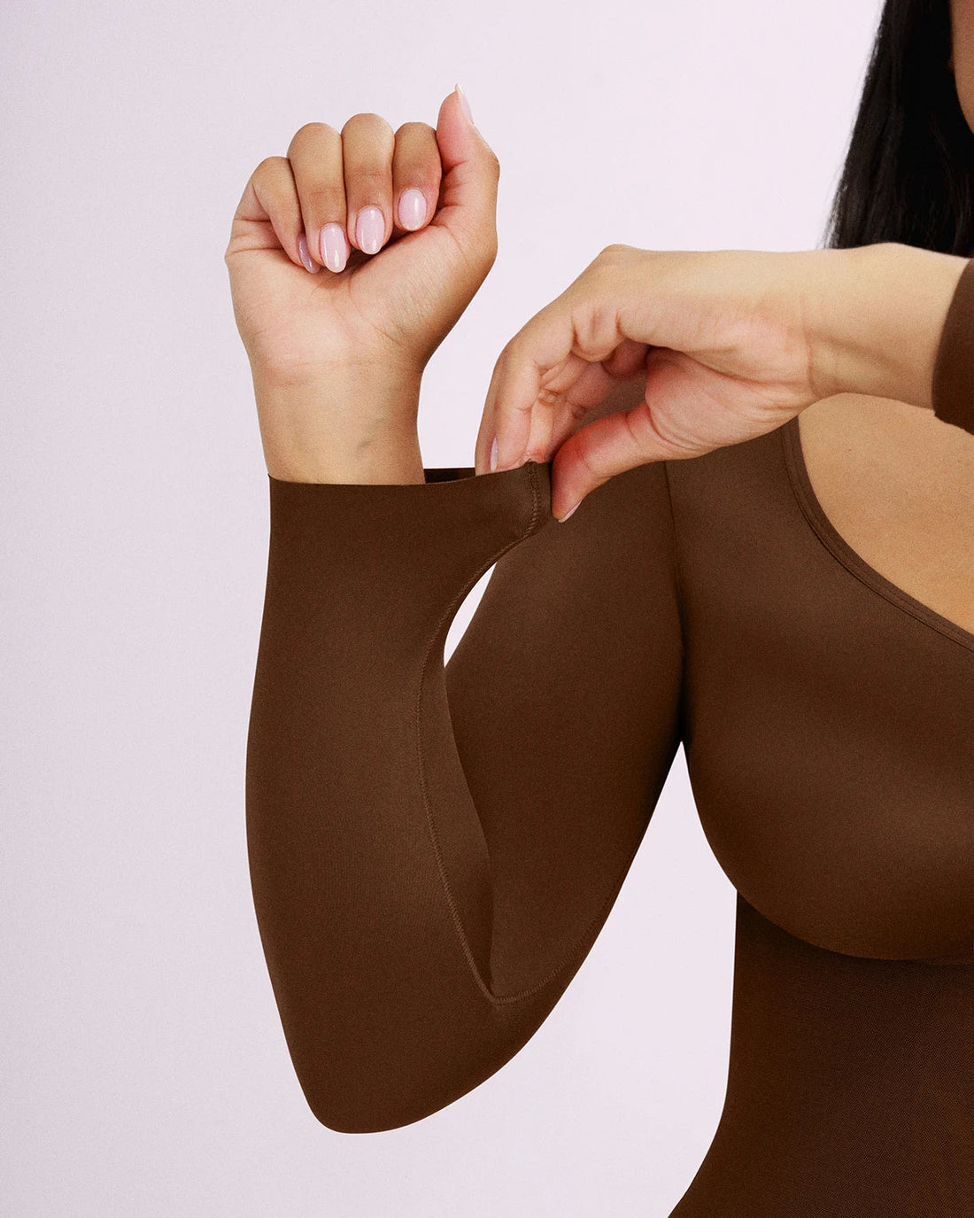 BOOT-YEAH™ Zip-Front Tummy Control Full-Length Bodysuit - Brown