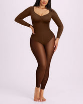 BOOT-YEAH™ Zip-Front Tummy Control Full-Length Bodysuit