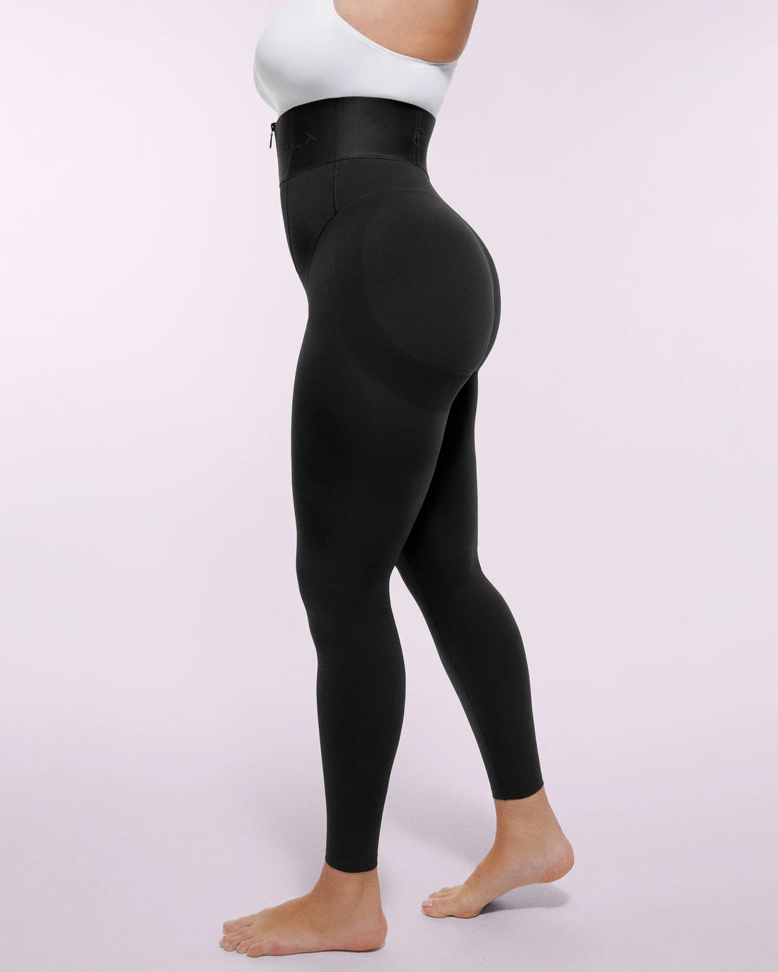 High-Waisted Tummy Control Flare Leggings - Black