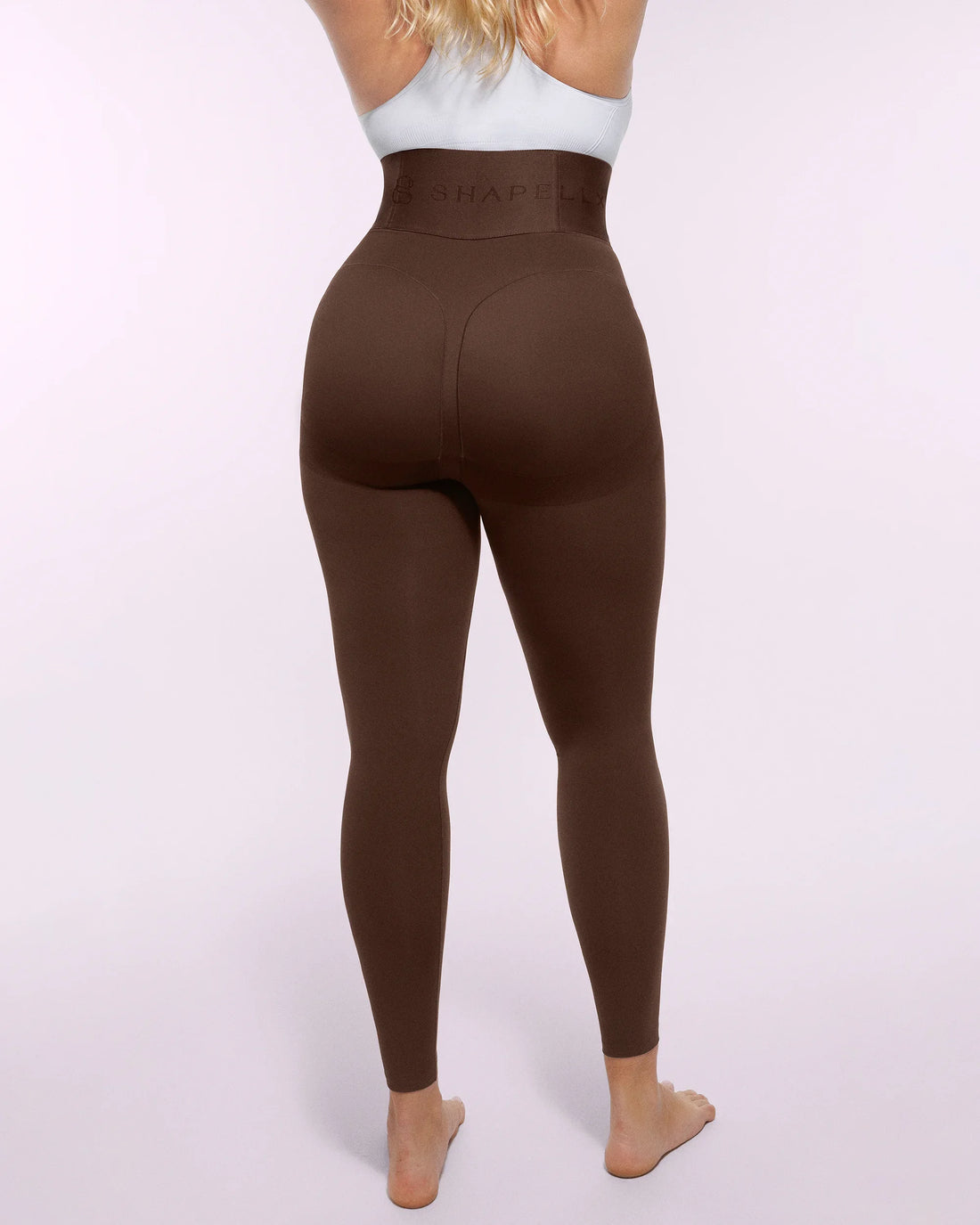 High-Waisted Full-Length Shaping Leggings - Brown