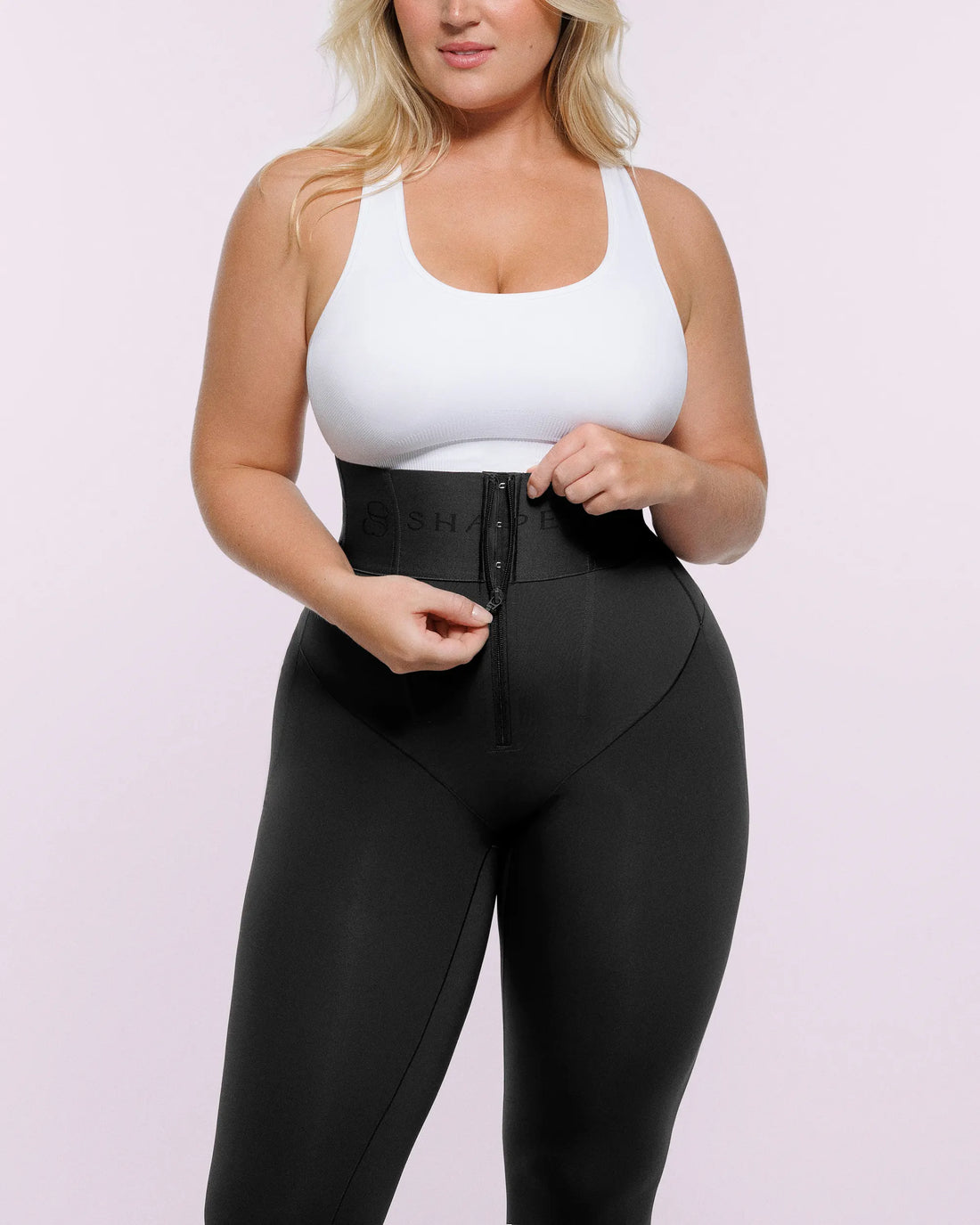 High-Waisted Tummy Control Flare Leggings - Black
