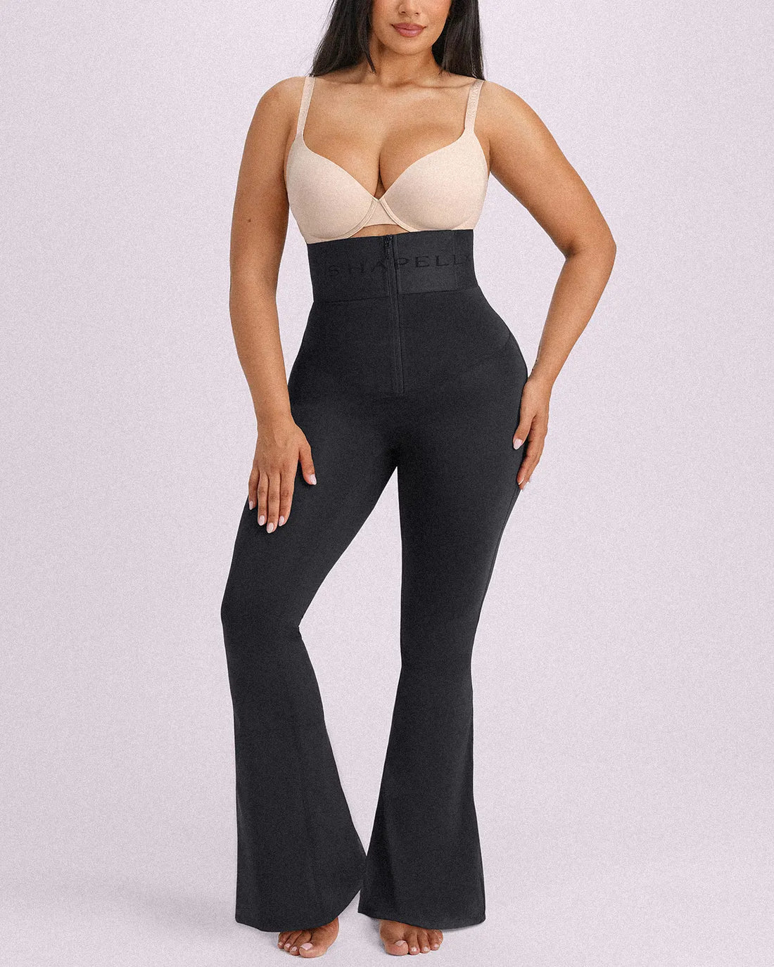 High-Waisted Full-Length Shaping Leggings - Black