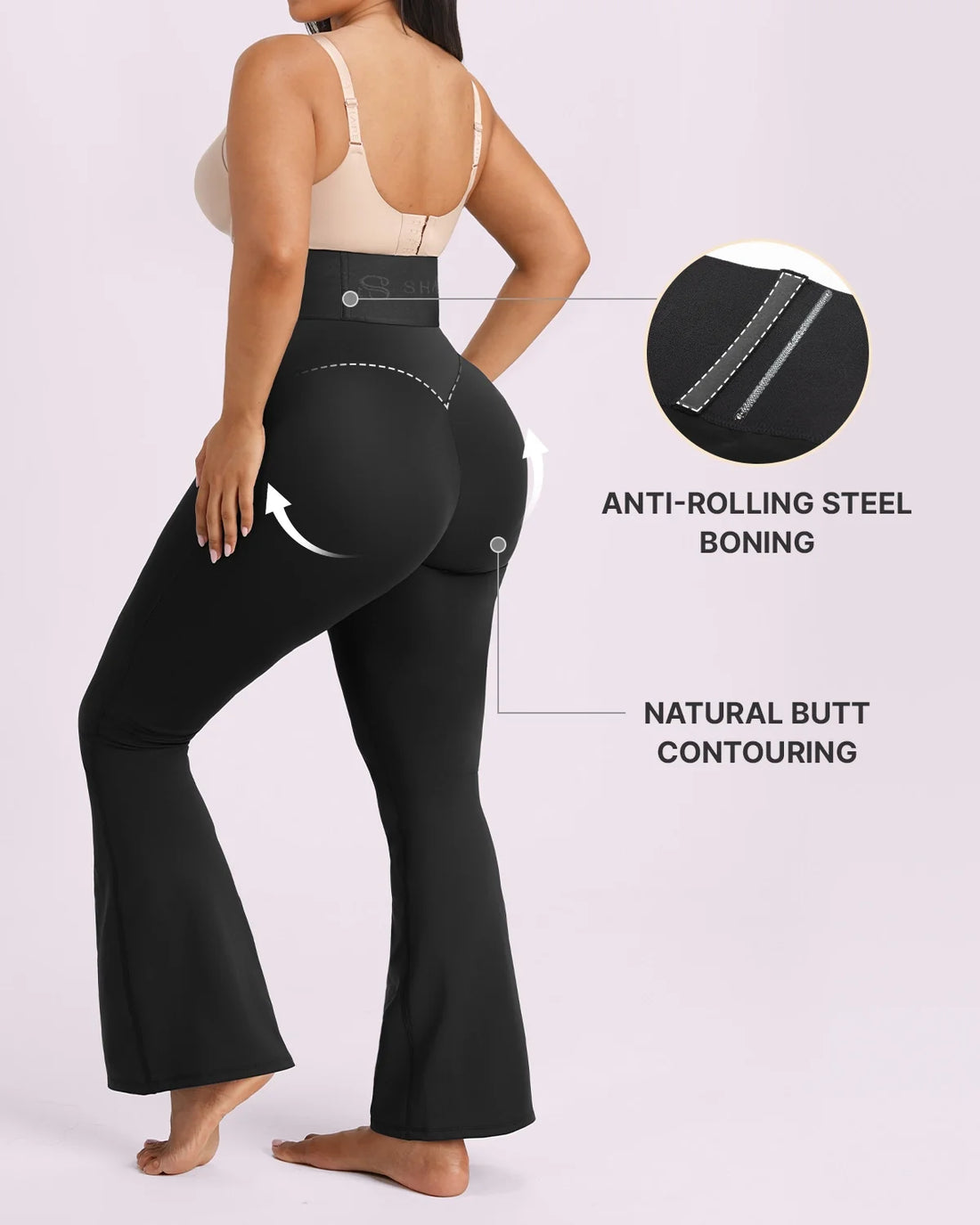 High-Waisted Full-Length Shaping Leggings - Black