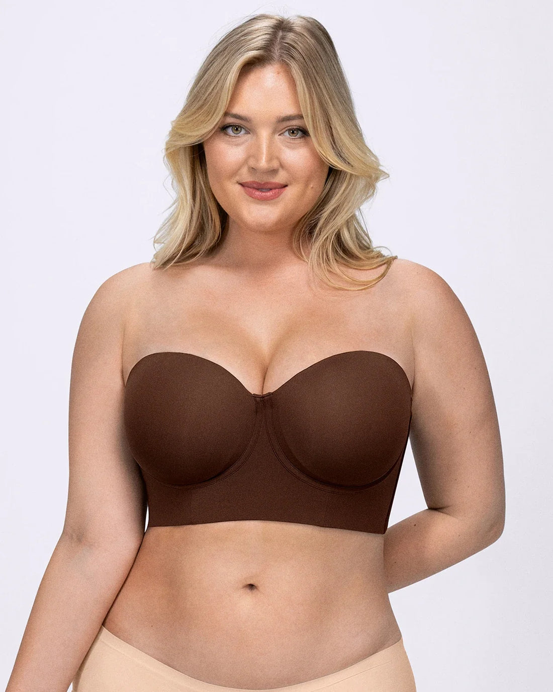 Smoothing Strapless Convertible Bra - Brown