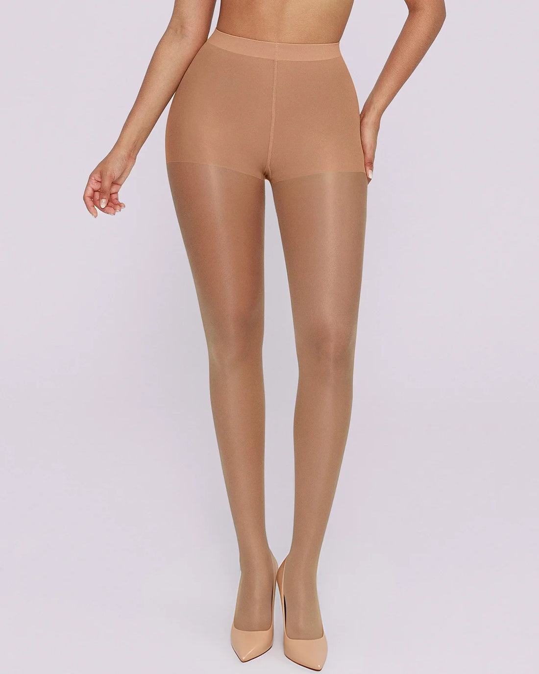 Sheer Shaping 2-Pack Tights - Beige