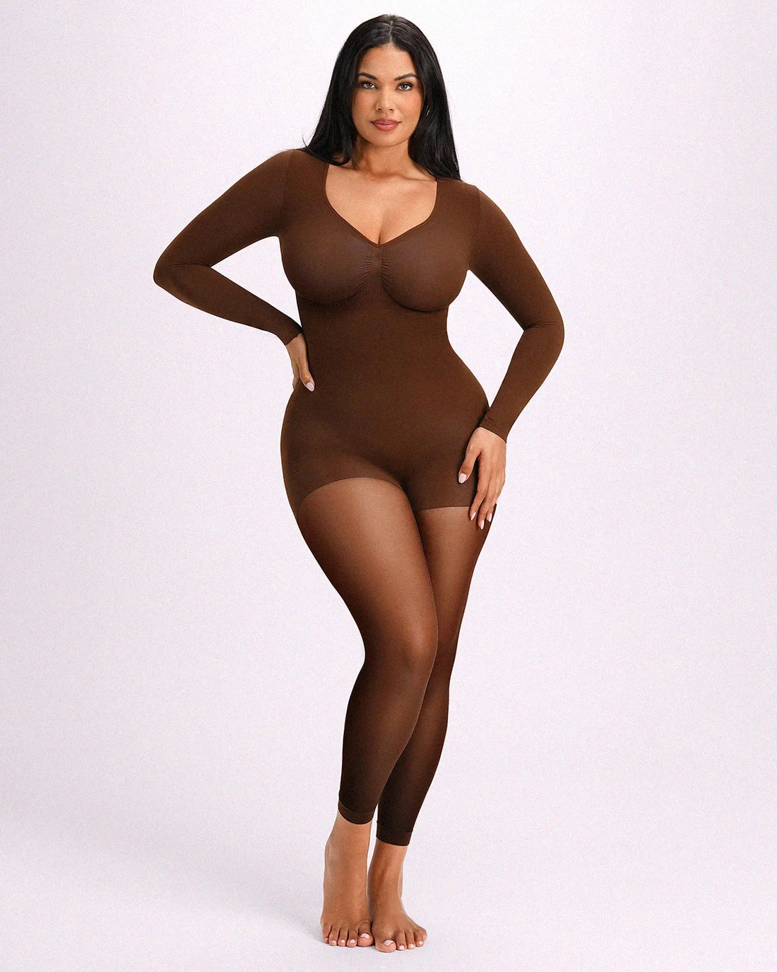 MistWeave™ Ready-To-Go Full Coverage Bodysuit - Brown