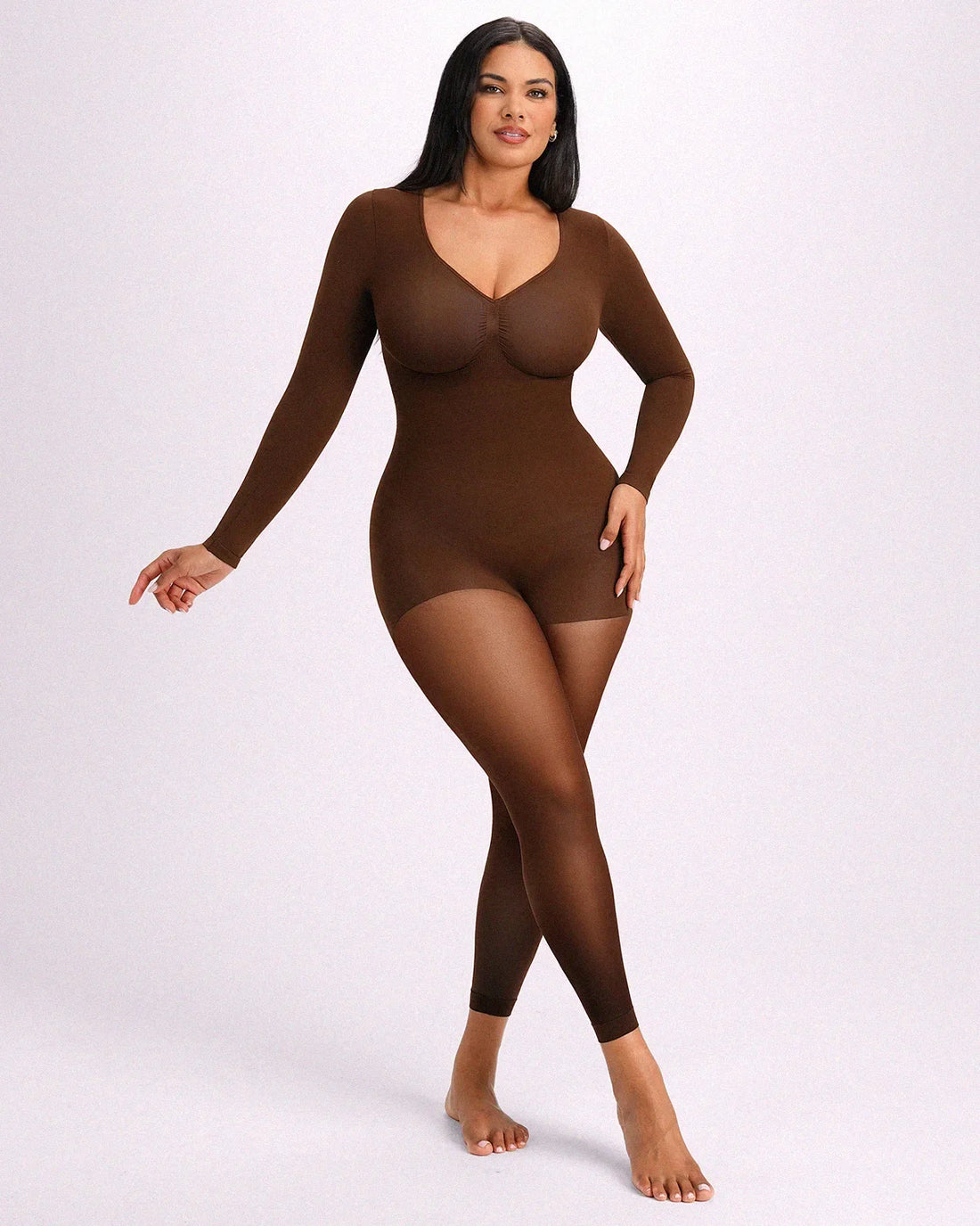 MistWeave™ Ready-To-Go Full Coverage Bodysuit - Brown