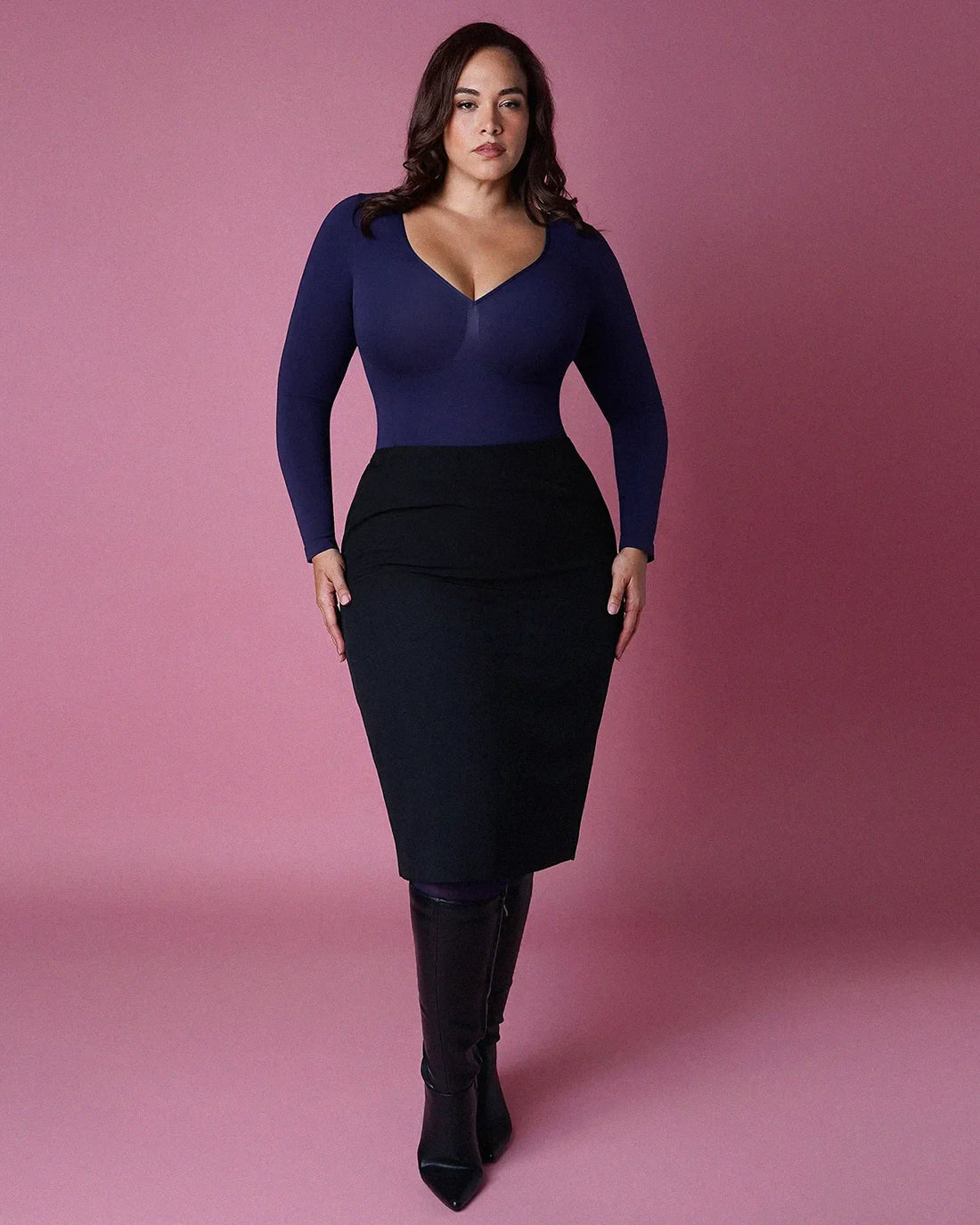 MistWeave™ Ready-To-Go Full Coverage Bodysuit - Navy Blue
