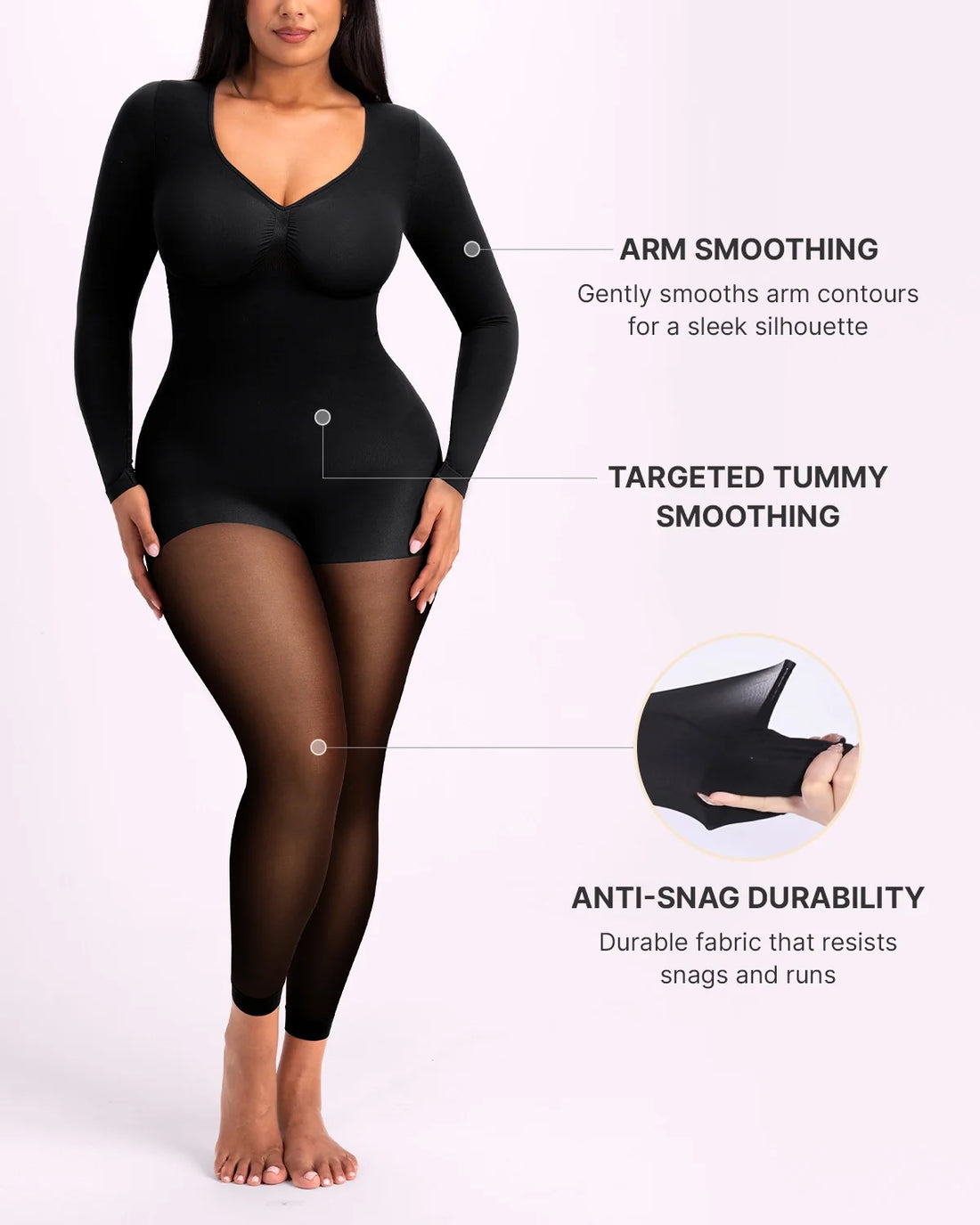 MistWeave™ Ready-To-Go Full Coverage Bodysuit - Black