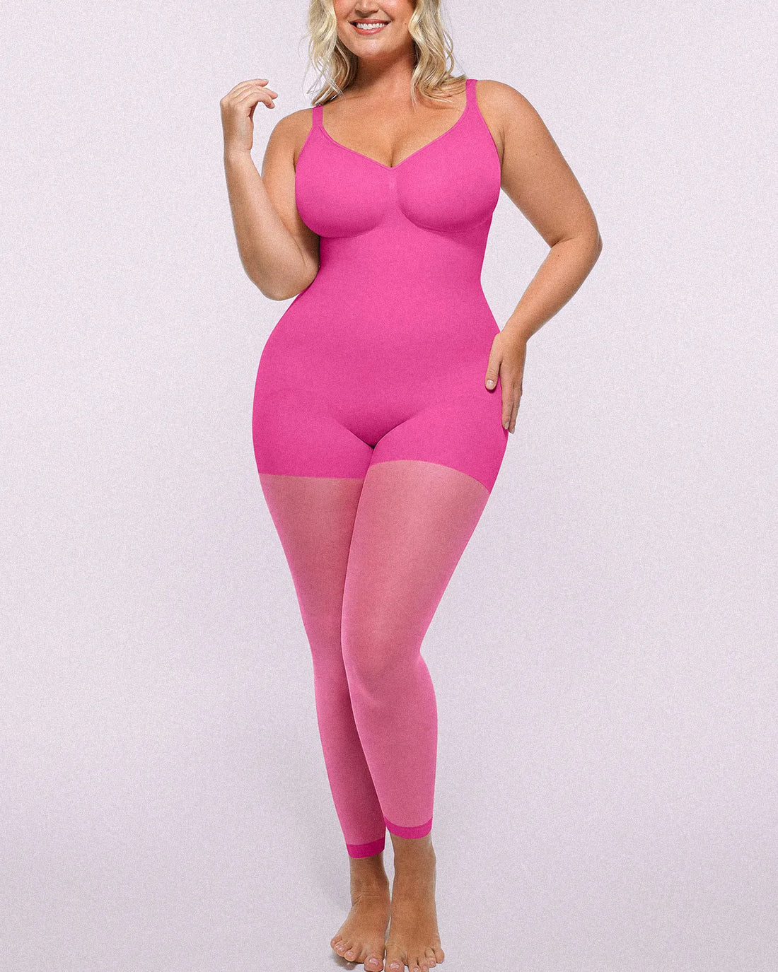 MistWeave™ Full Coverage Bodysuit - Fuchsia