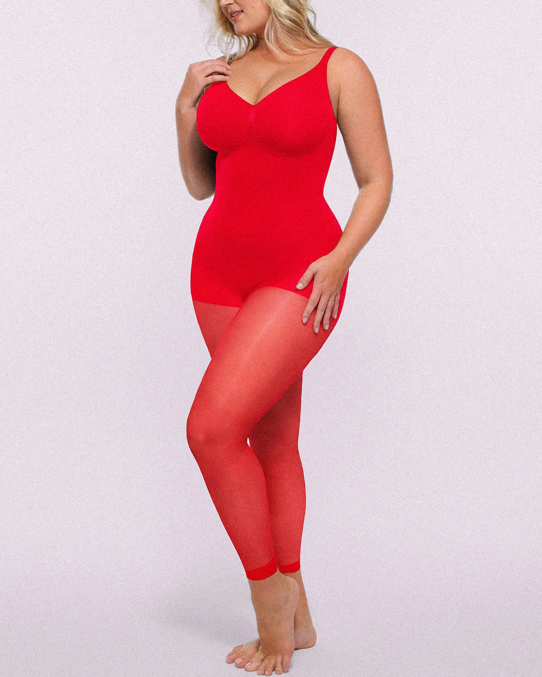 MistWeave™ Full Coverage Bodysuit - Red