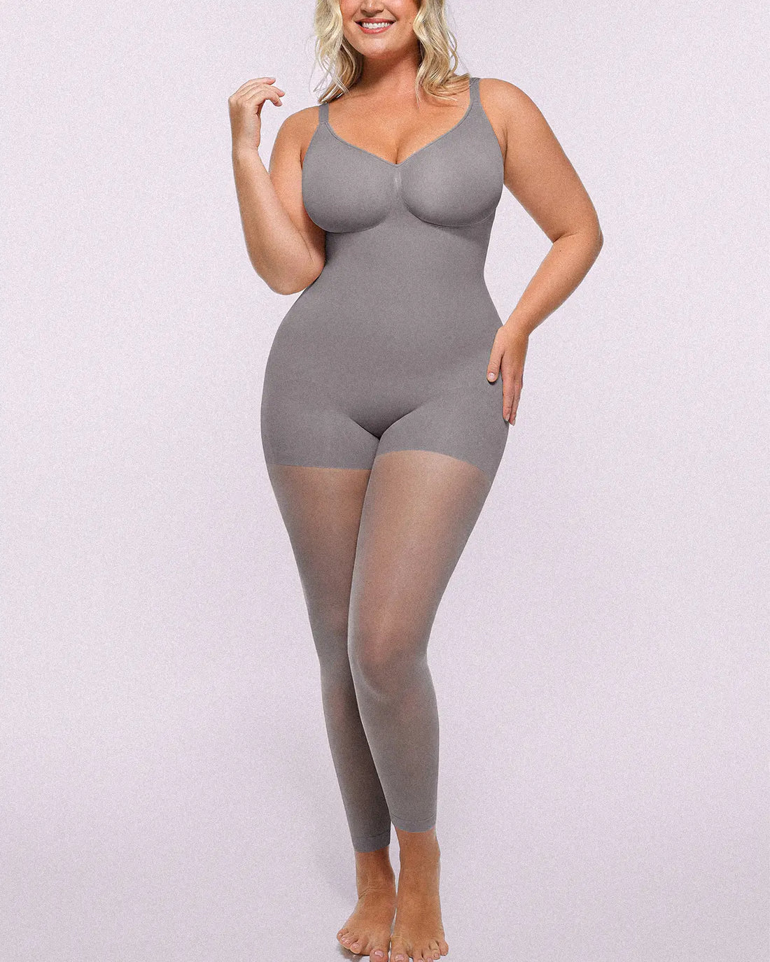 MistWeave™ Full Coverage Bodysuit - Grey