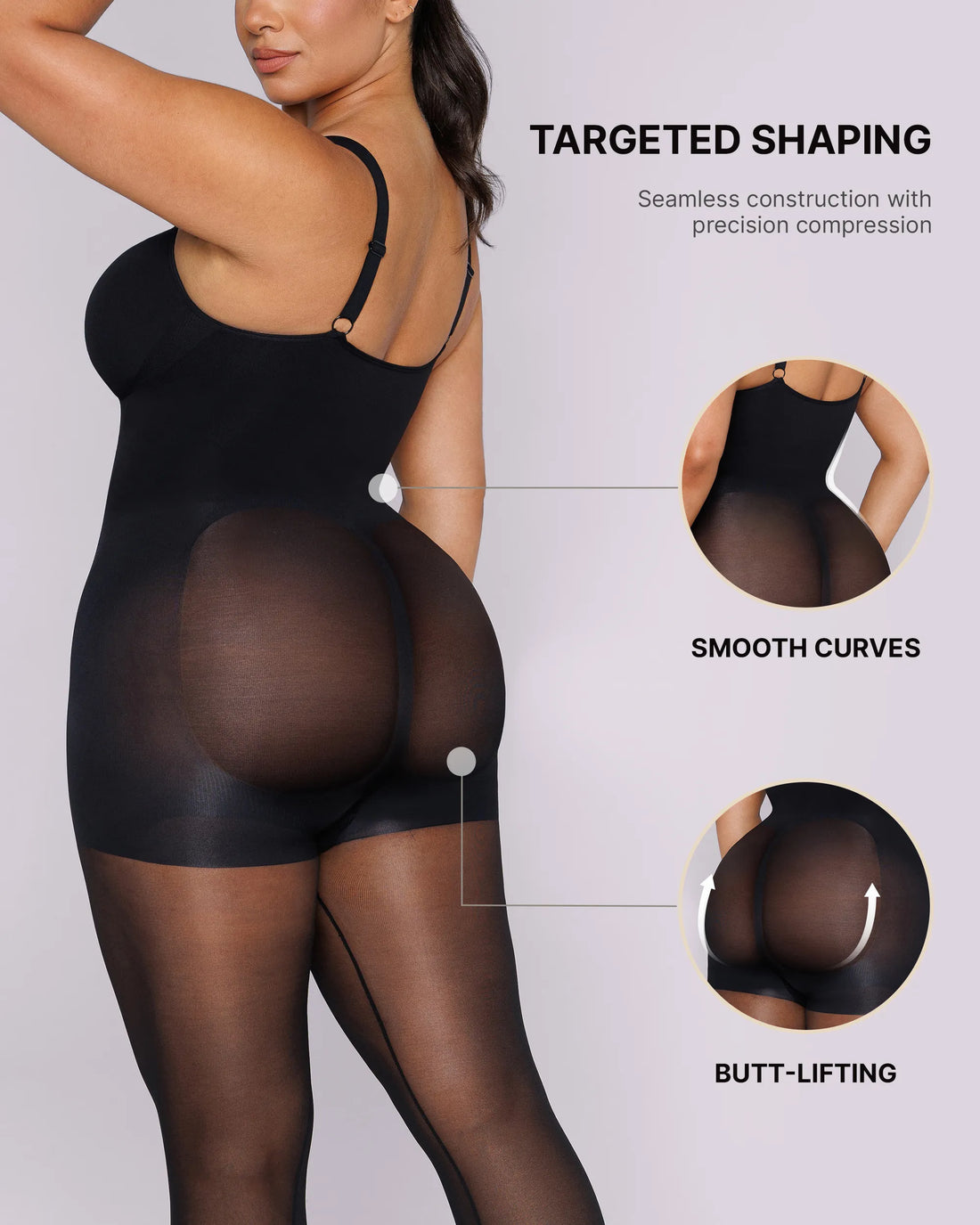 MistWeave™ Full Coverage Bodysuit - Black