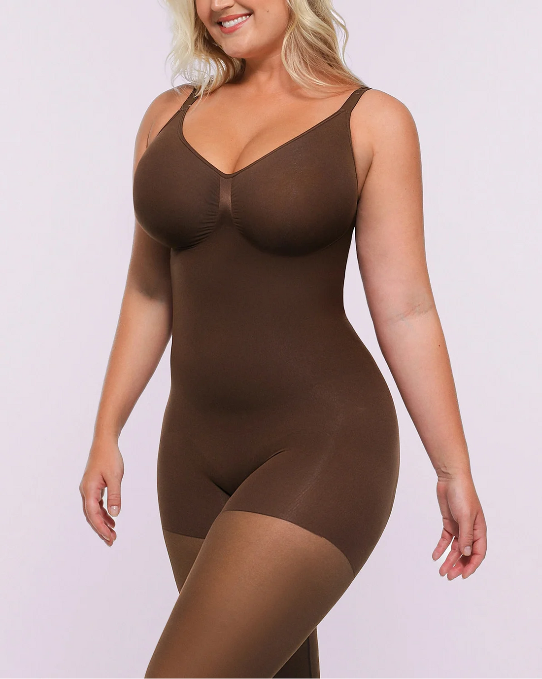 MistWeave™ Full Coverage Bodysuit - Brown