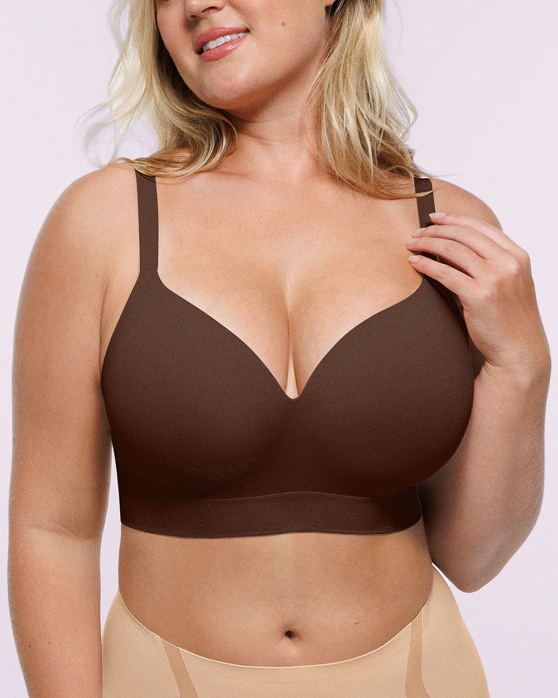 Oyster Reborn T-Shirt Bra - Brown