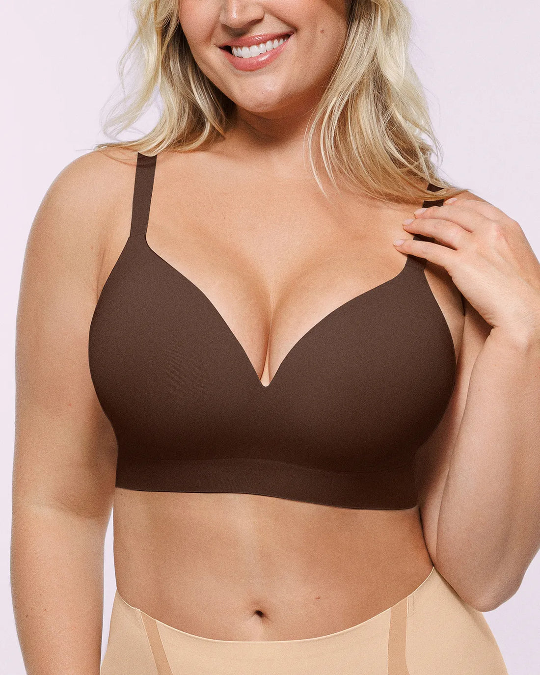Oyster Reborn T-Shirt Bra - Brown