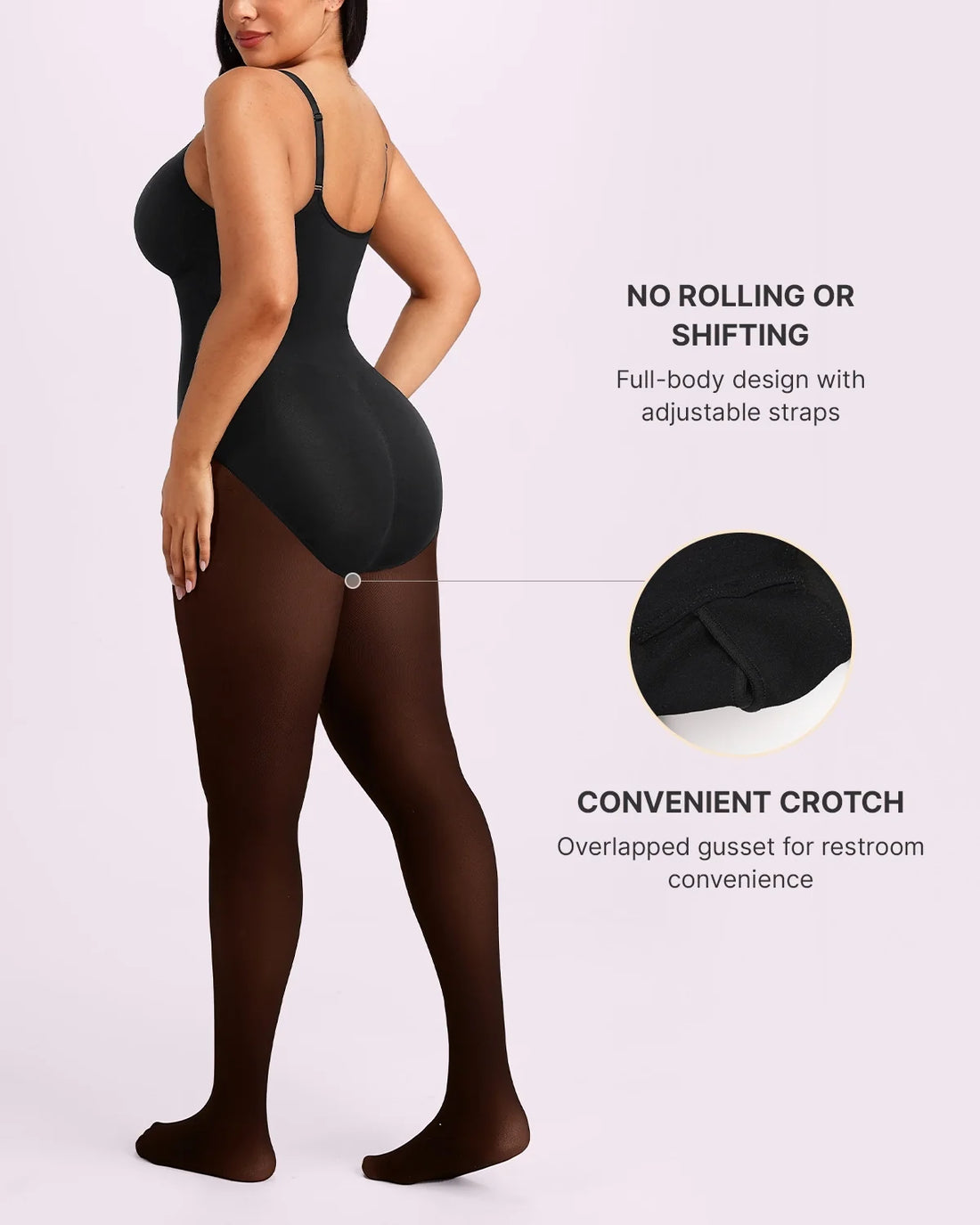 Sheer-Look Thermal Full Body Tights - Black Espresso