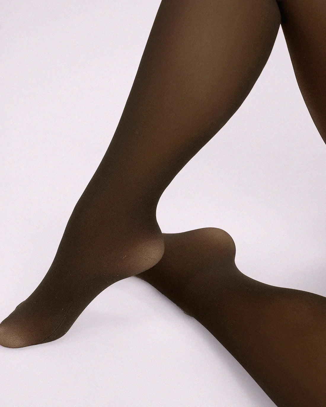 Sheer-Look Thermal Full Body Tights - Black Nude