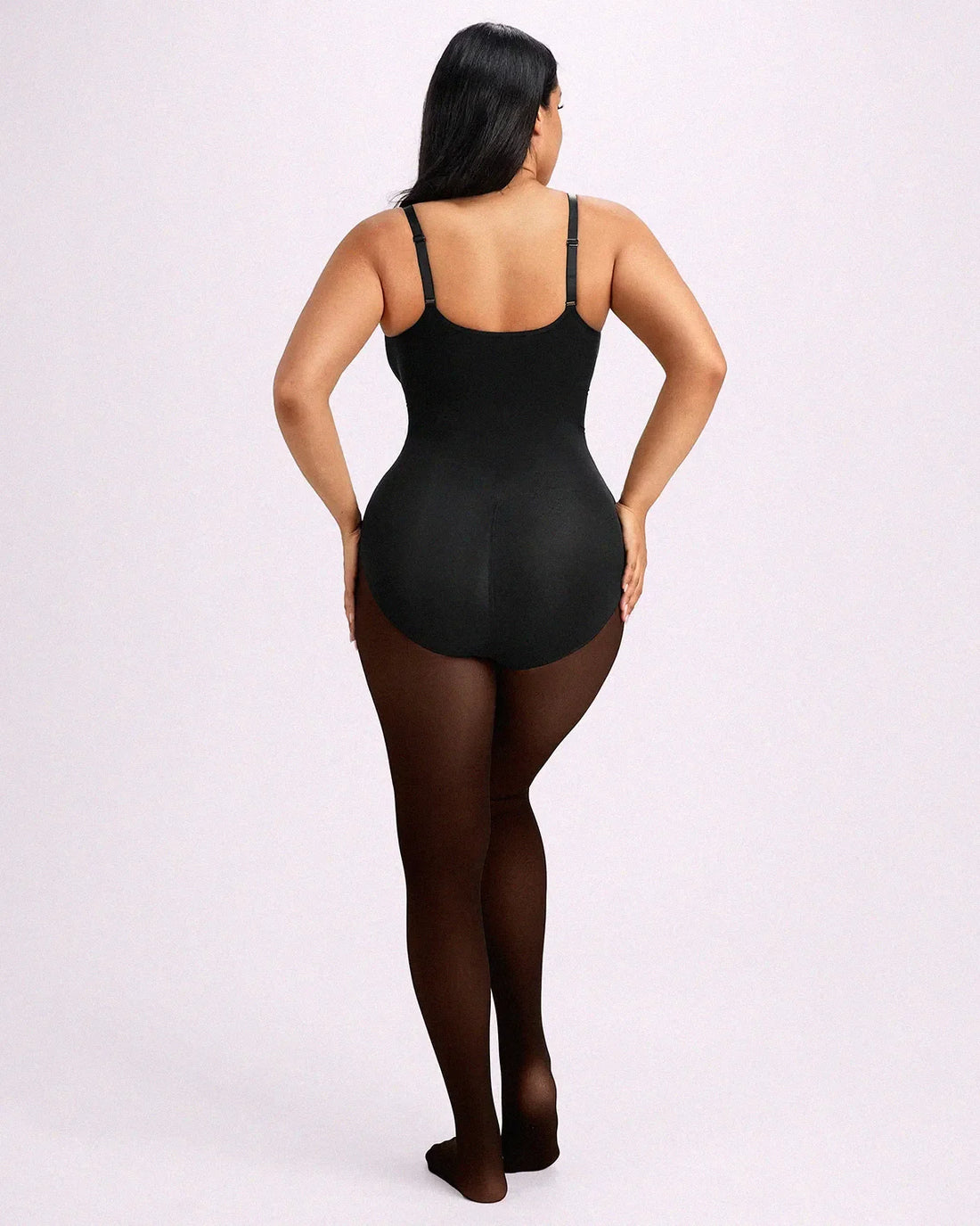 Sheer-Look Thermal Full Body Tights - Black Espresso